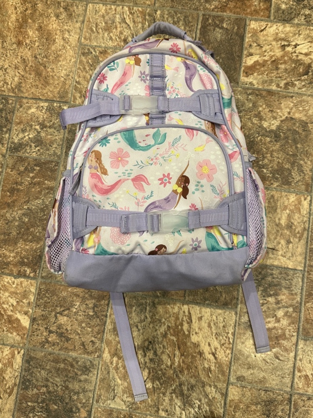 Pottery Barn Kids Pastel Mermaid Backpack in Light Purple